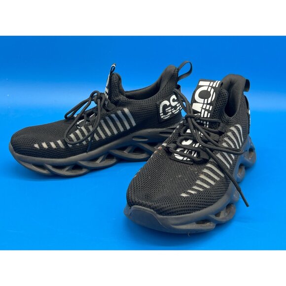 Gsl Moln Black Knit Breathable Athletic Running Sneakers Unisex - Picture 7 of 11